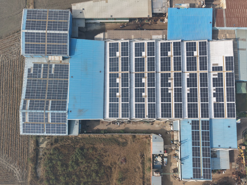 Residential rooftop solar panel installation in Rohtak, Haryana by our solar epc company
